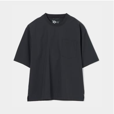 クルーネックポケット付きTシャツ 黒